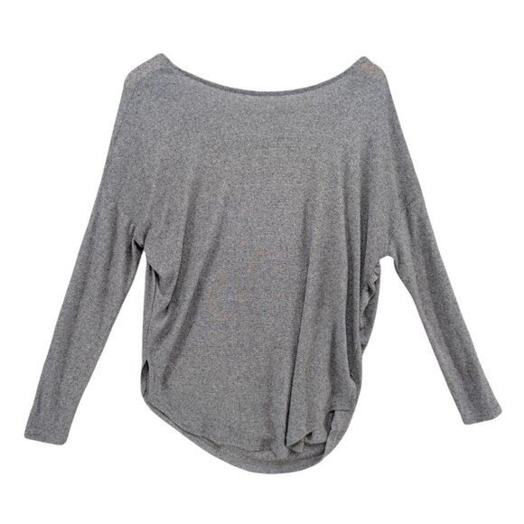 We The Free People Drape Top Womens Grey Long Sleeve Thin Lightweight Size S - Picture 2 of 8